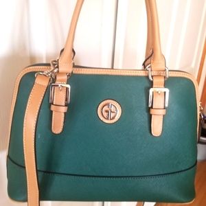 hunter green satchel